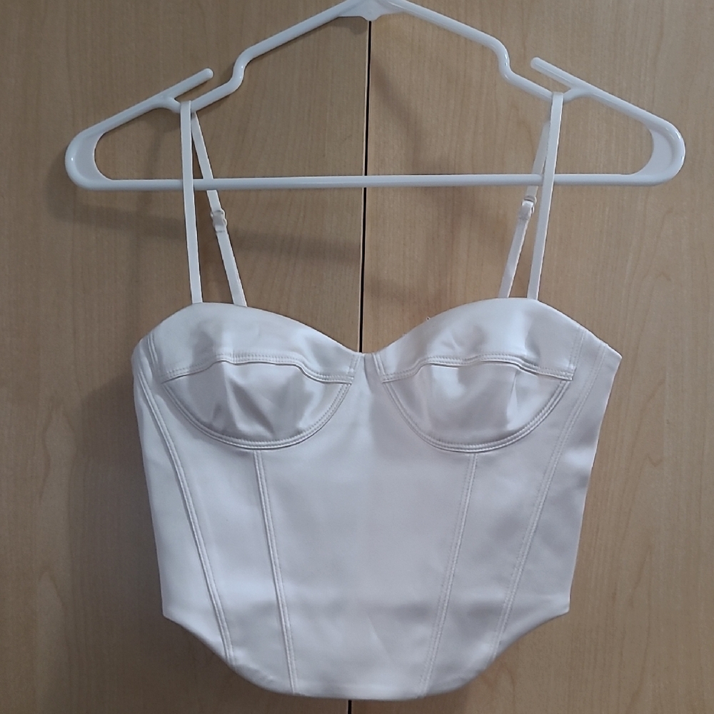 Sunday Best White Bustier Top - Aritzia